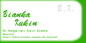 bianka kukin business card